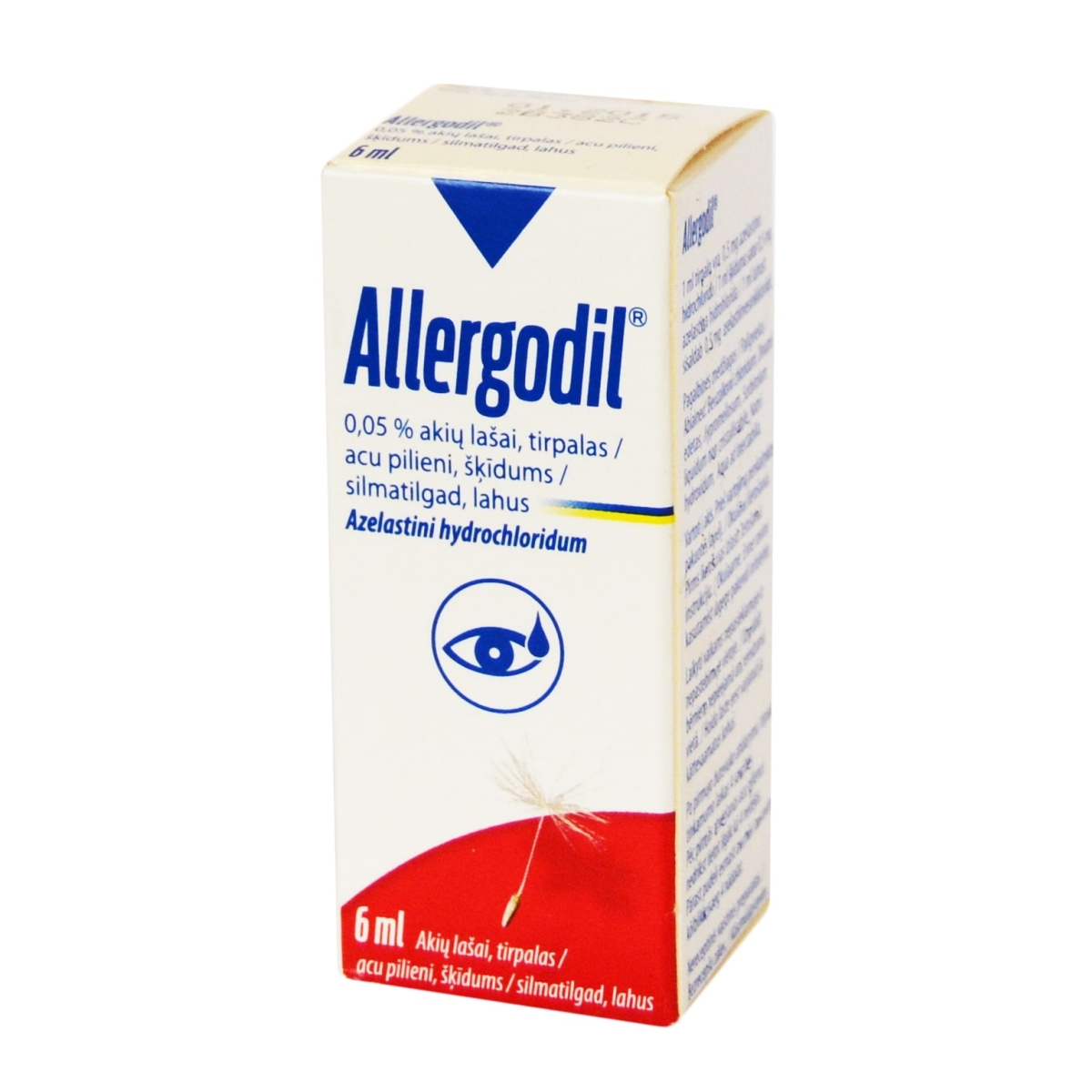 Allergodil 0.5mg/ml akių lašai, tirpalas 6ml - 