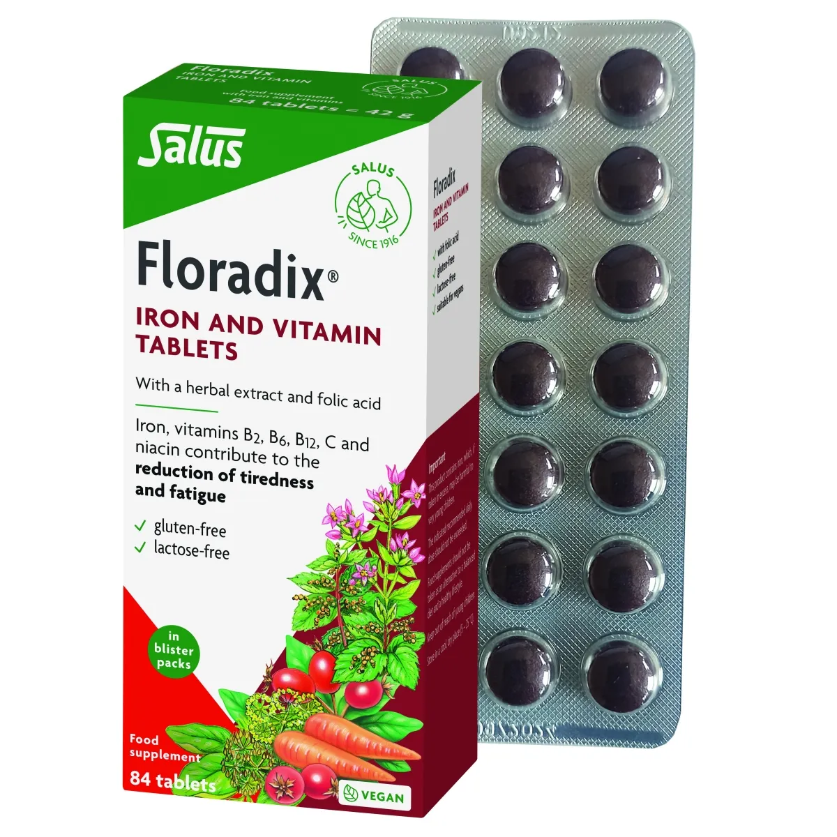 FLORADIX geležies tabletės TABLETS, N84 - 