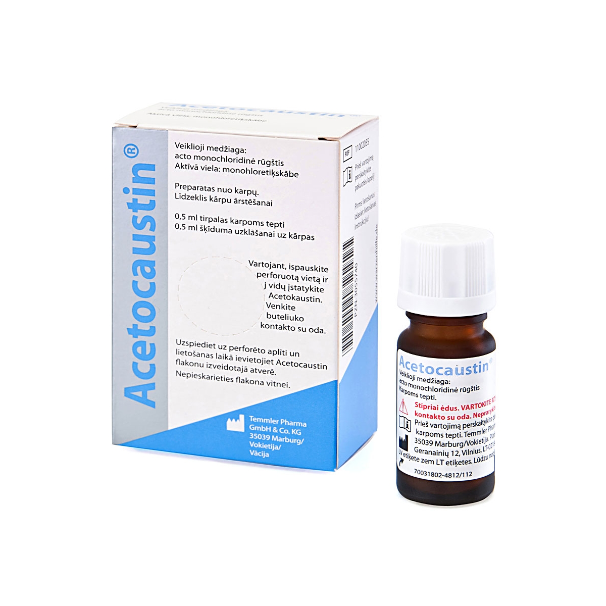 ACETOCAUSTIN skystis karpoms, 0,5ml - 
