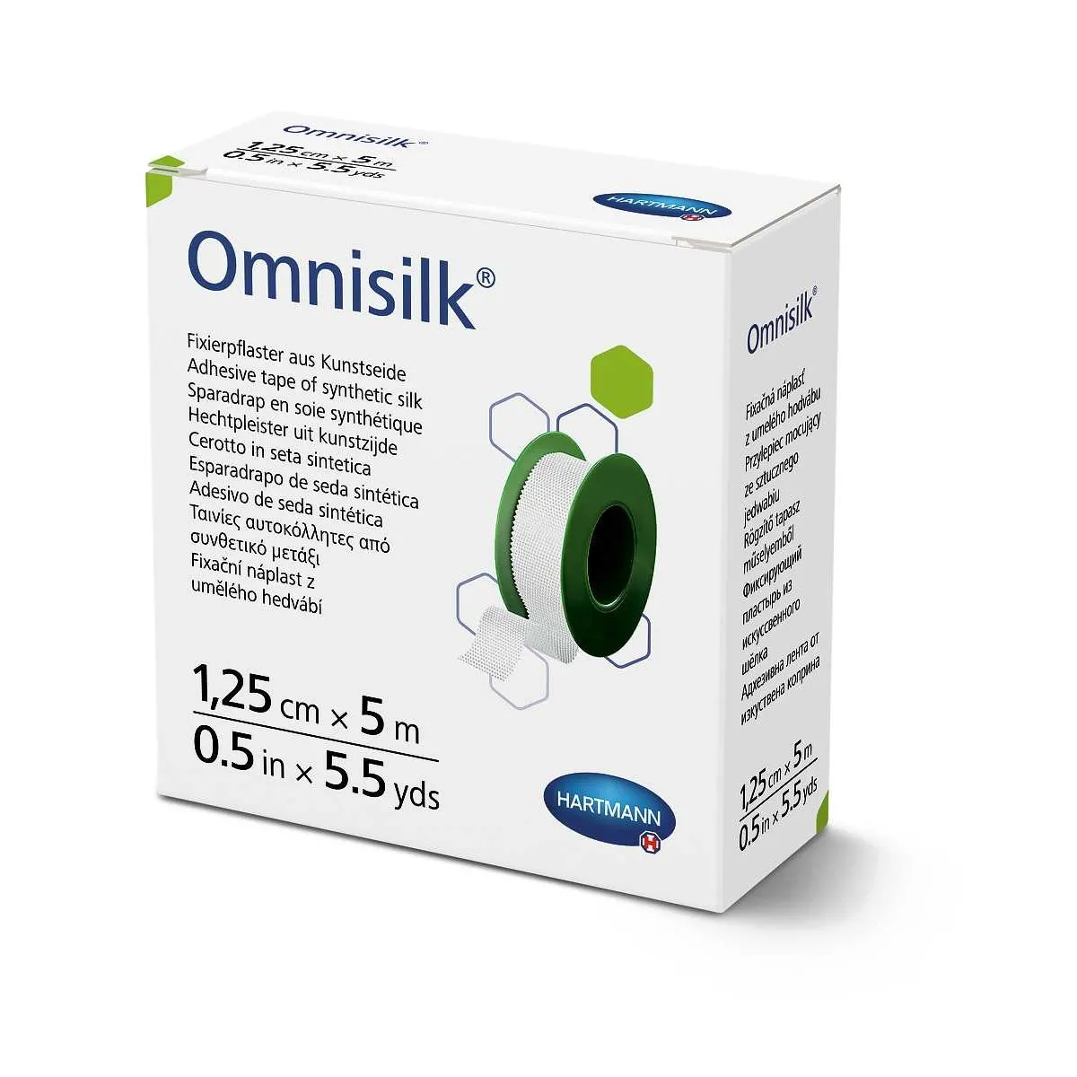Omnisilk pleistras, 1.25cm x 5m,  1vnt. - 