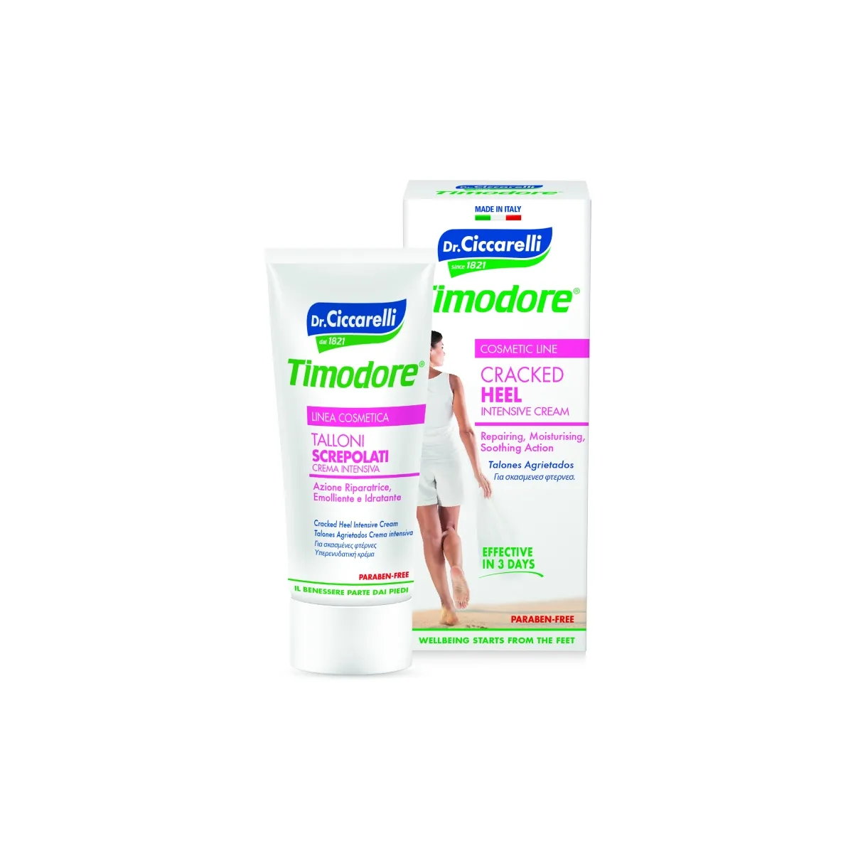 TIMODORE trūkinėjančių pėdų kremas su UREA, 75ml - 