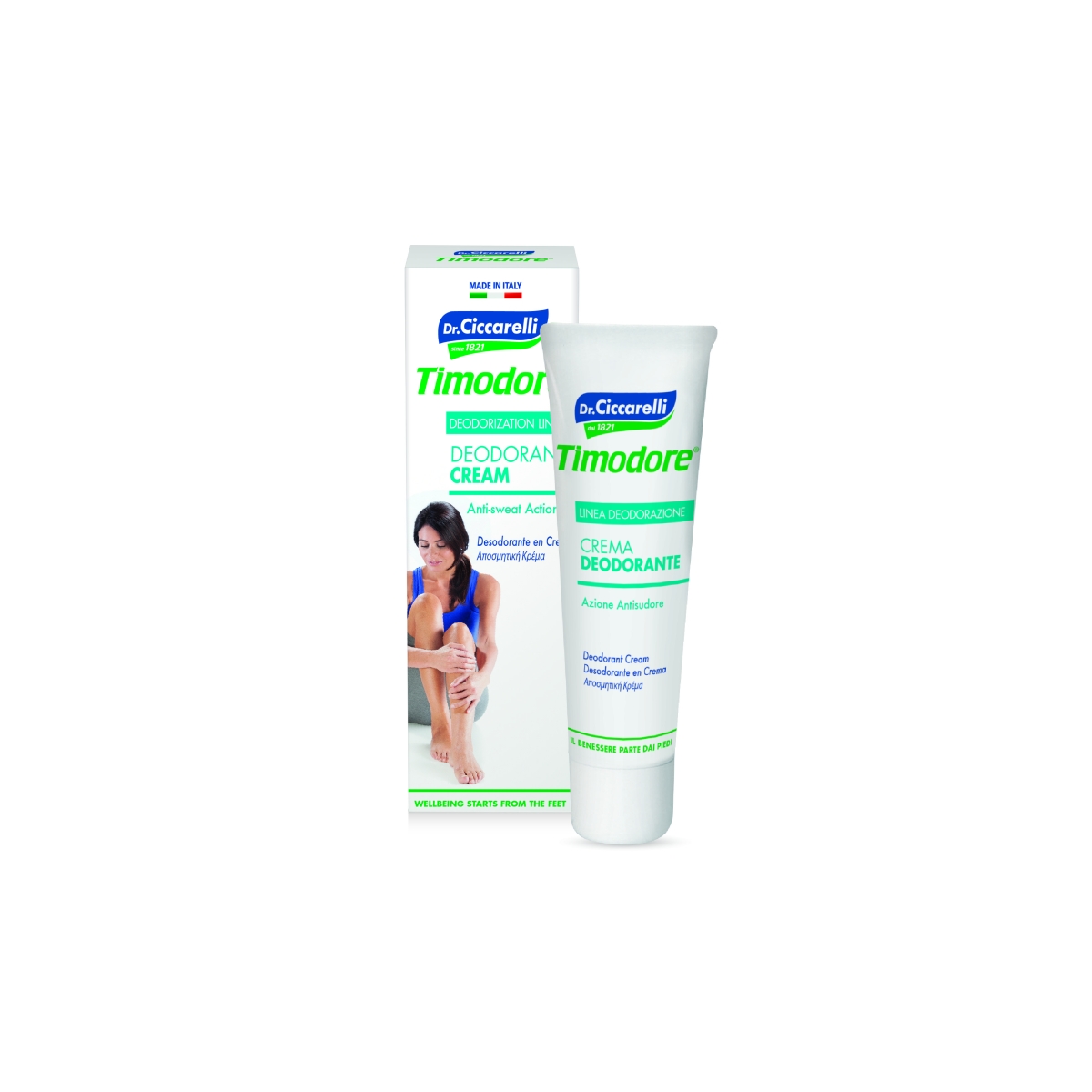 CICCARELLI dezodoruojamasis pėdų kremas TIMODORE, 50ml - 