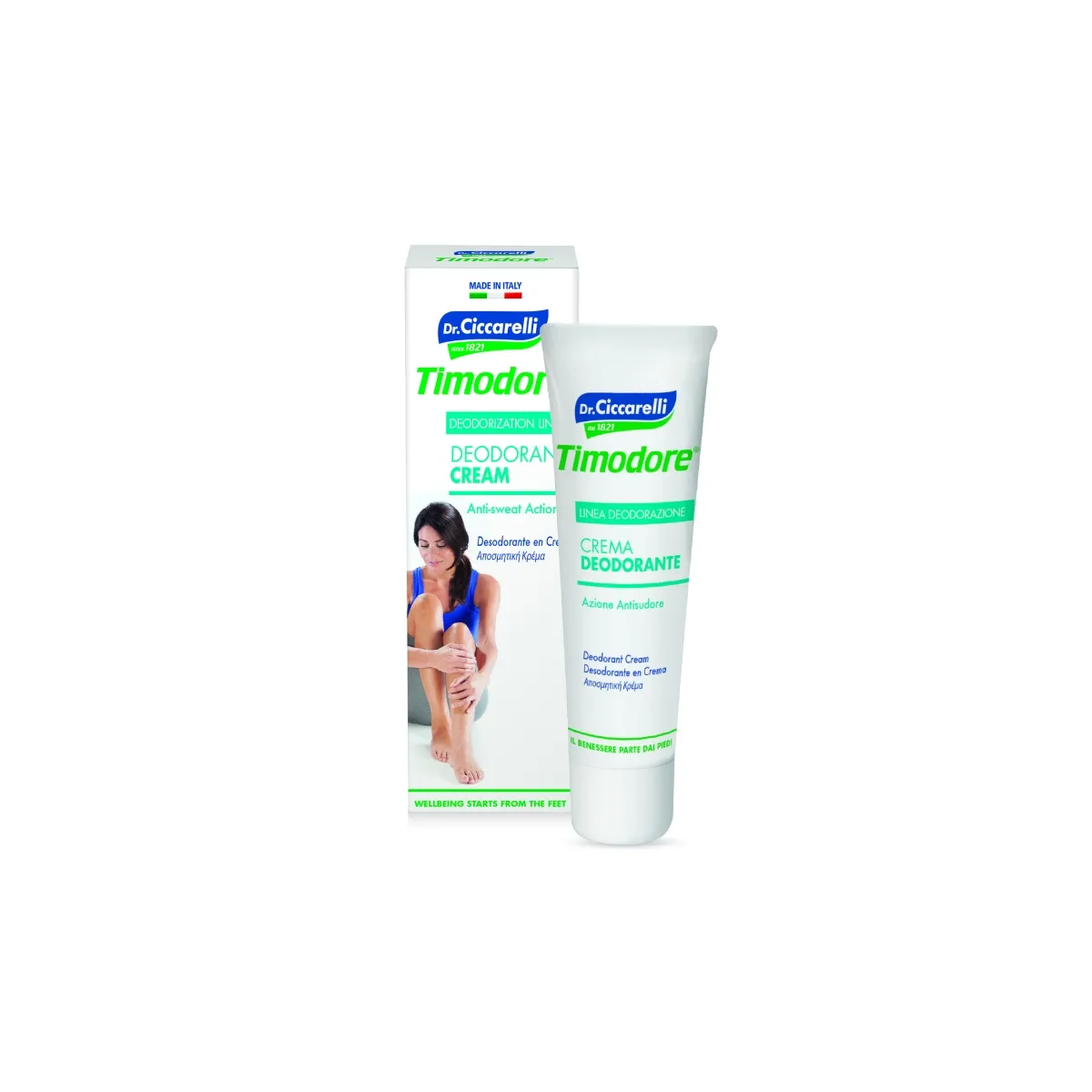 CICCARELLI dezodoruojamasis pėdų kremas TIMODORE, 50ml - 