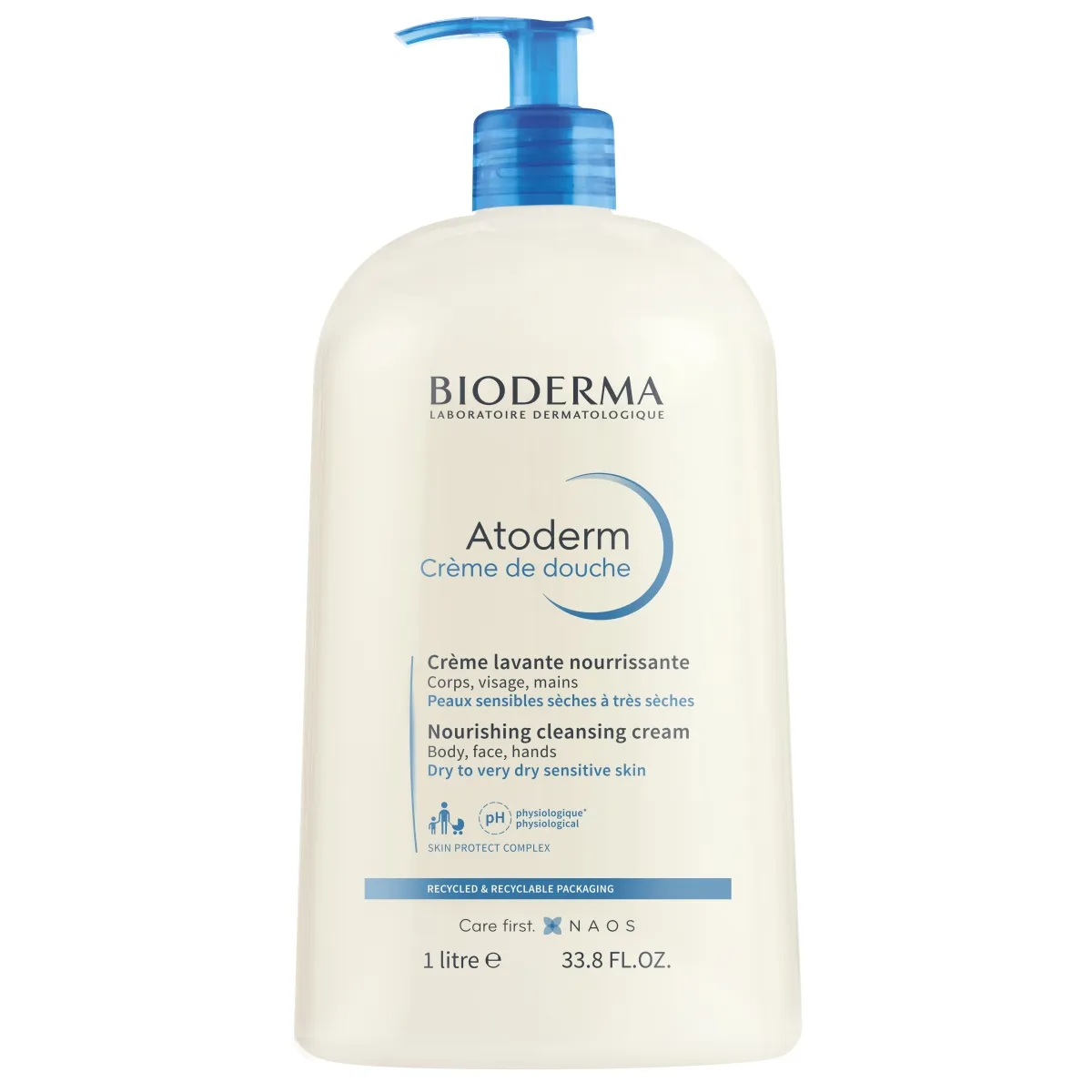 BIODERMA kreminis prausiklis sausai odai ATODERM CREME DE DOUCHE, 1 l - 