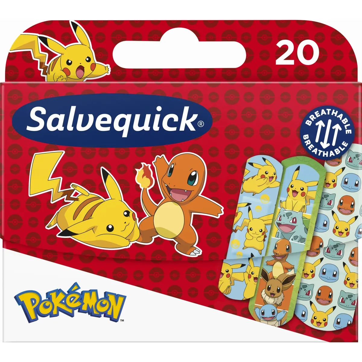 Salvequick „Pokemon“ pleistrų rinkinys vaikams, N20 - 