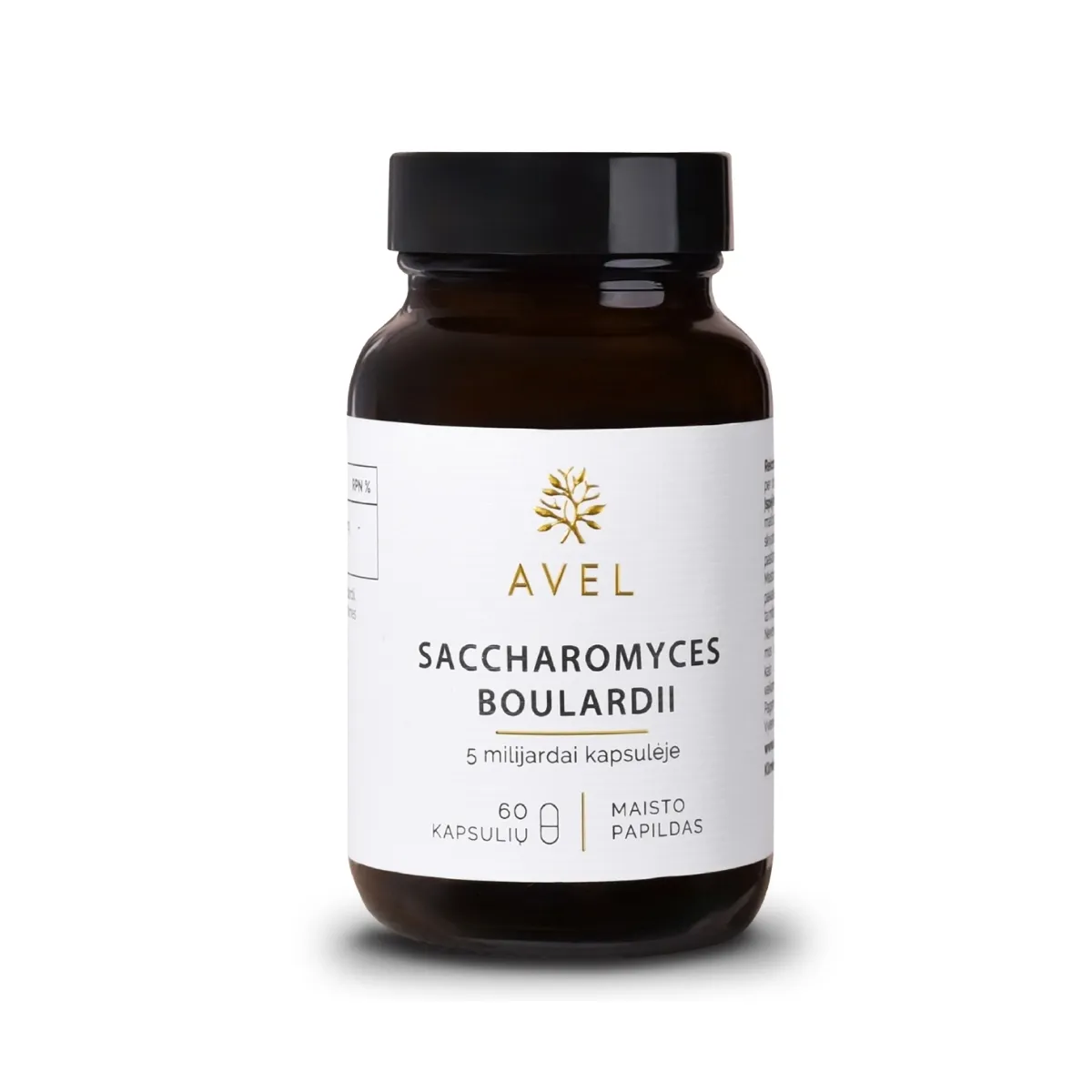 AVEL SACCHAROMYCES BOULARDII, 5 milijardai 60 kapsulių -  1