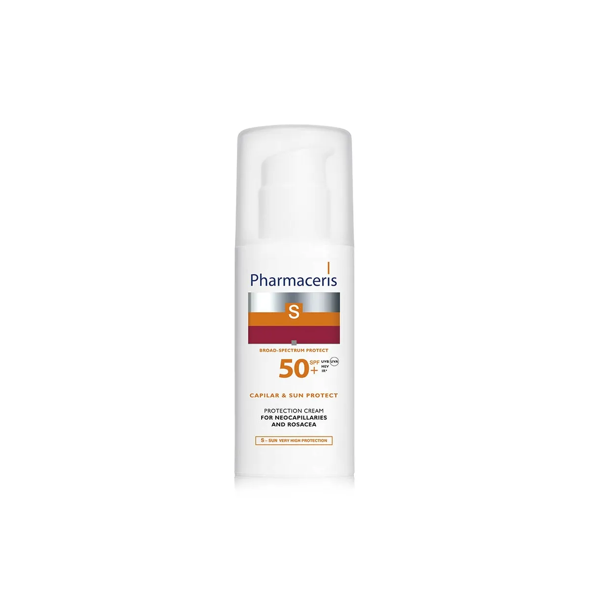 PHAPHARMACERIS S, CAPILAR PROTECT Apsauginis veido kremas, SPF50+,50ml - 