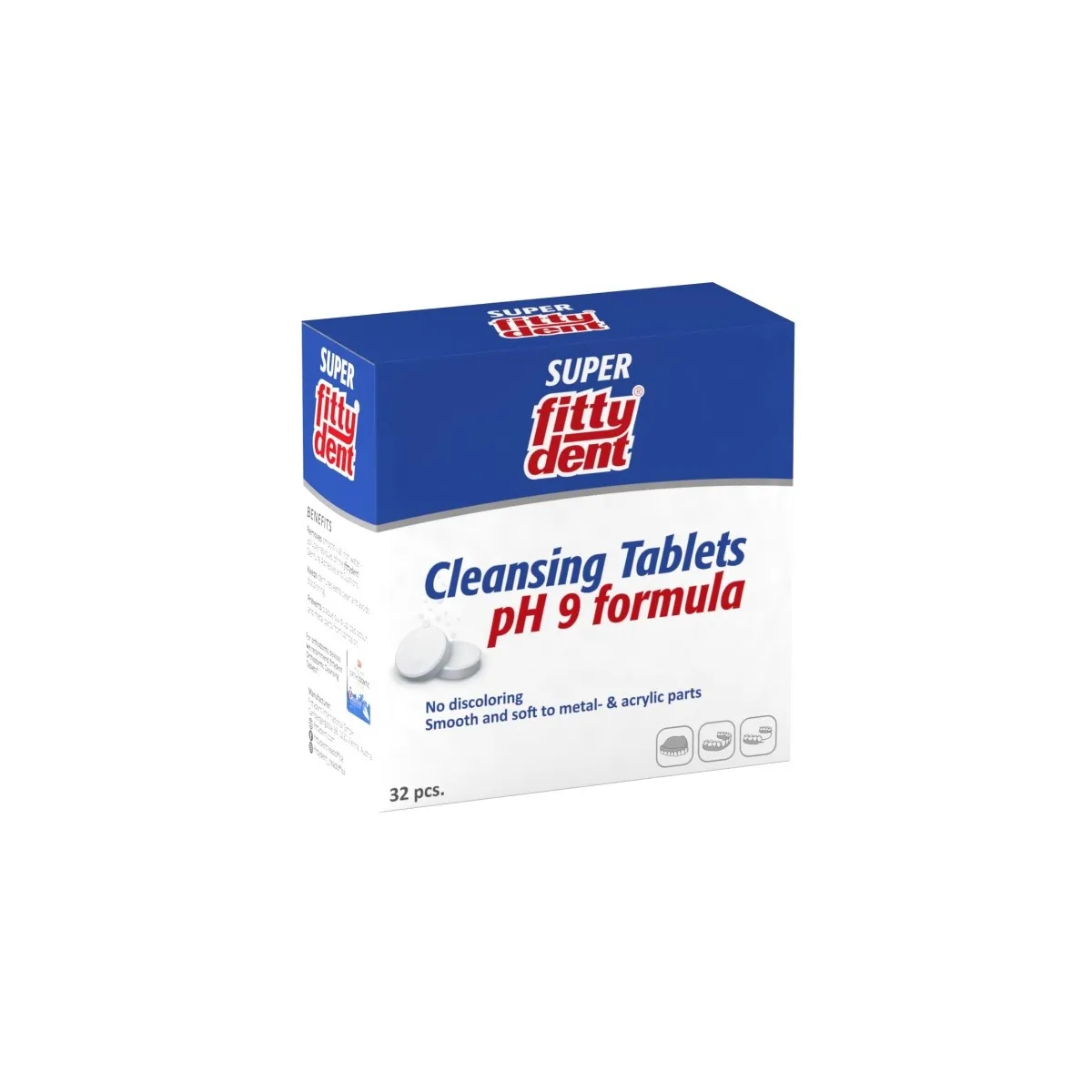 FITTYDENT dantų protezus valančios/dezinfekuojančios tabletės, N32 - 