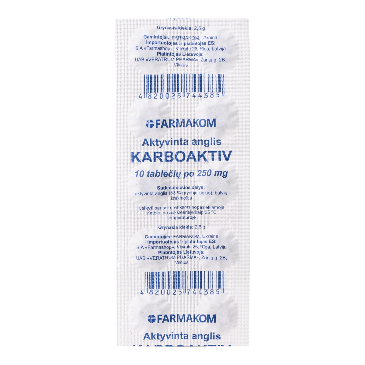 Aktyvinta anglis 250mg tab. N10 - 