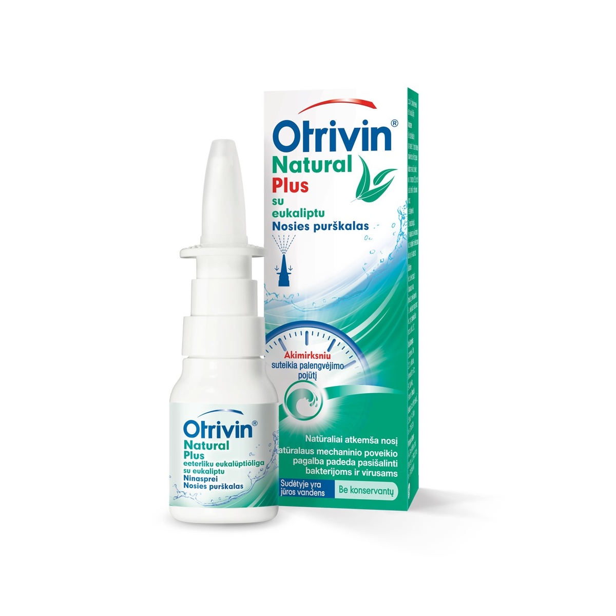 OTRIVIN nosies purškalas su eukaliptu NATURAL PLUS, 20ml - 