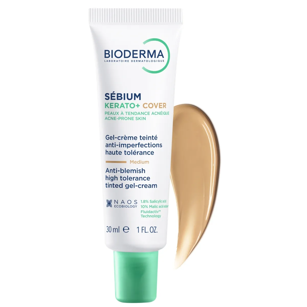 BIODERMA  gelis-kremas su spalva mažinantis spuogusSébium Kerato+cover - 