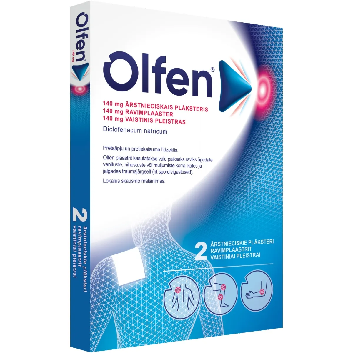 Olfen 140mg transderminis pleistras N2 - 