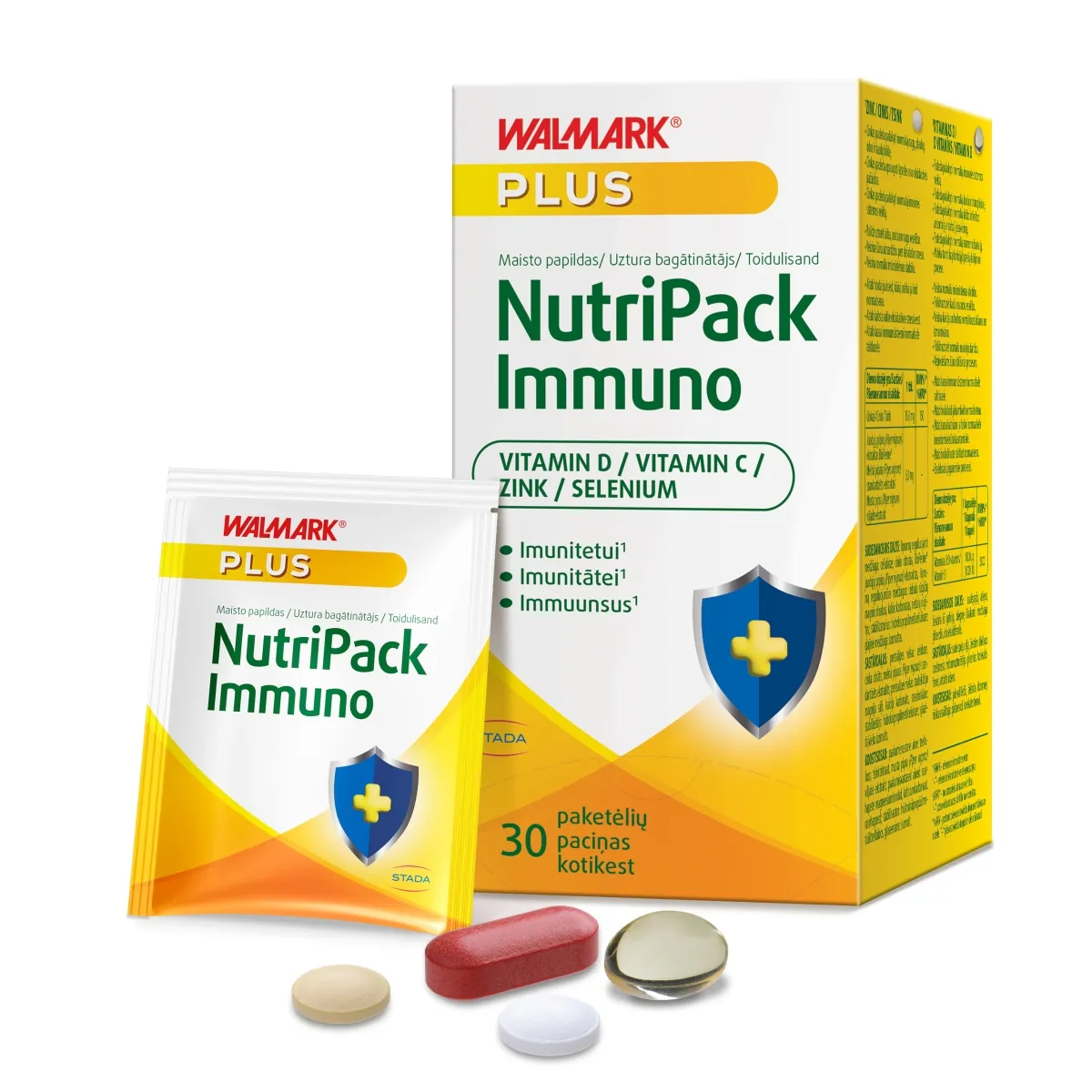 Walmark Nutripack Immuno (vitaminas C, D, selenas, cinkas), 30 pak. -  1