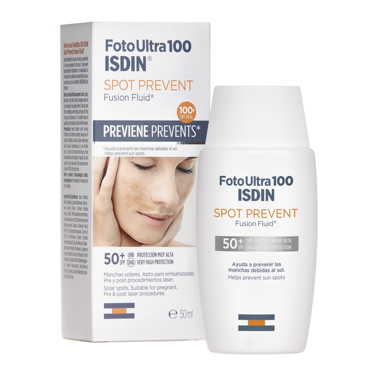 ISDIN FOTOULTRA 100 apsauginė emulsija veidui nuo pigmentinių dėmių 50 - 