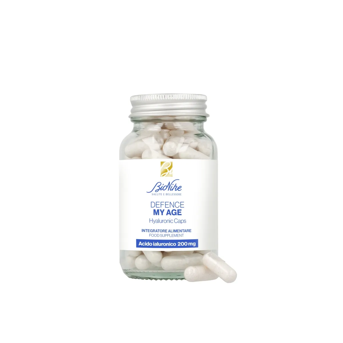 BIONIKE DEFENCE MY AGE Hialurono rūgštis 200 mg, N60 kapsulės - 