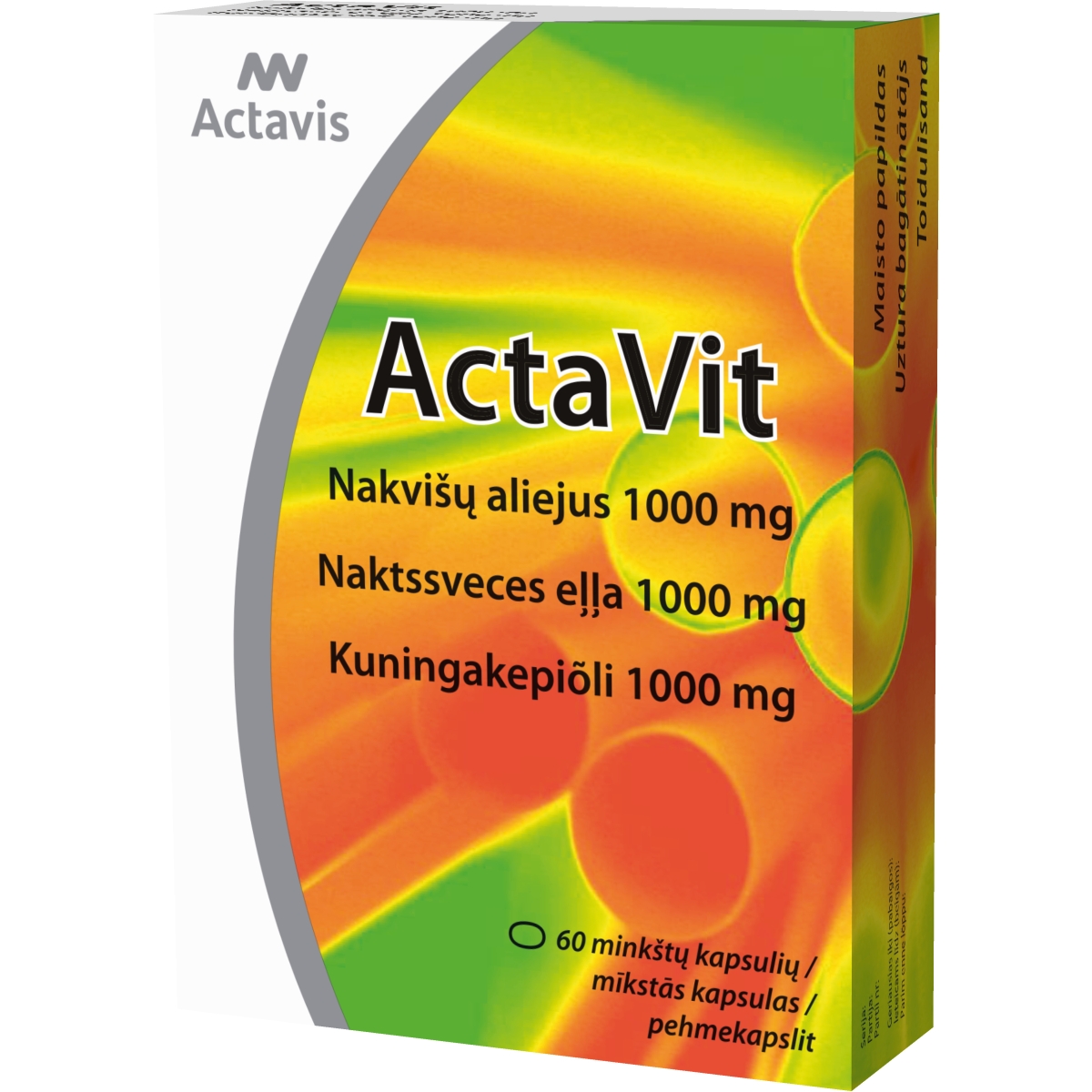 ActaVit Nakvišų aliejus 1000mg kapsulės N60 - 