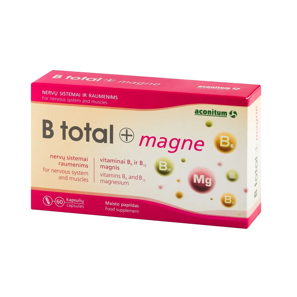 ACONITUM  B TOTAL + MAGNE, 60 kapsulių - 
