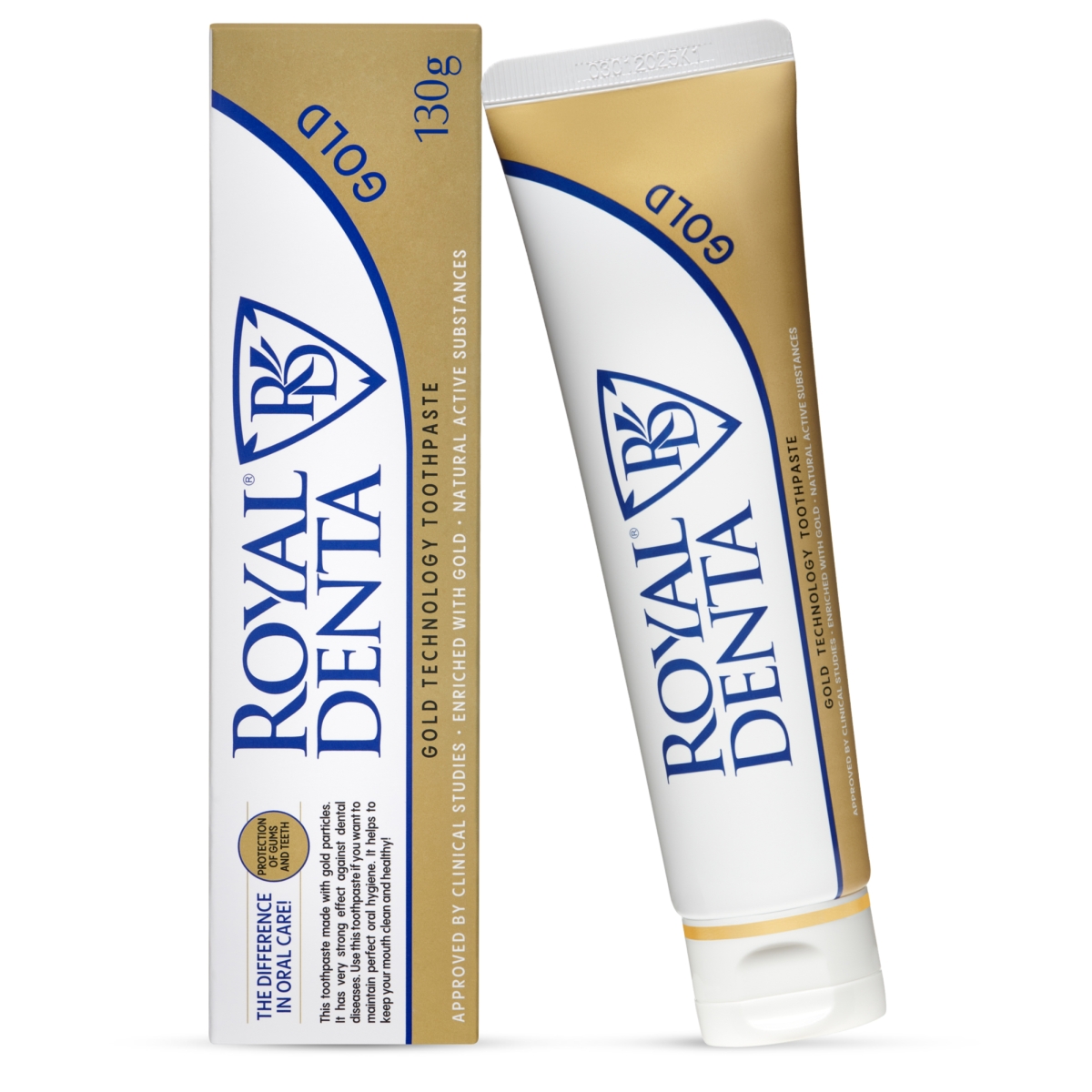 ROYAL DENTA dantų pasta su auksu dantenų stiprinimui GOLD, 130g - 