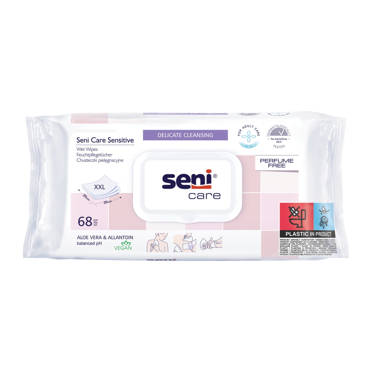 SENI Care drėgnos servetėlės N68 - 