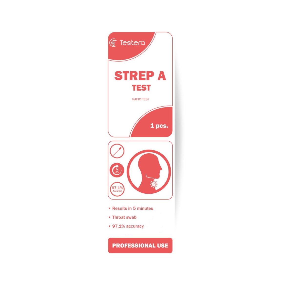 TESTERA Streptokoko A greitasis testas, N1 - 