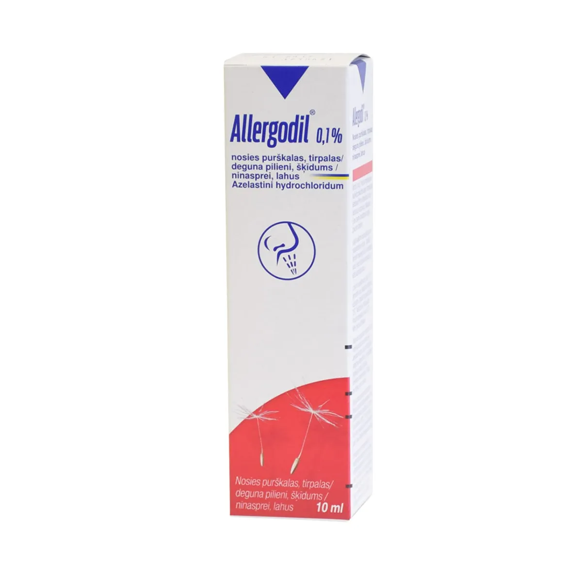 Allergodil 1mg/ml nosies purškalas, tirpalas 10ml - 