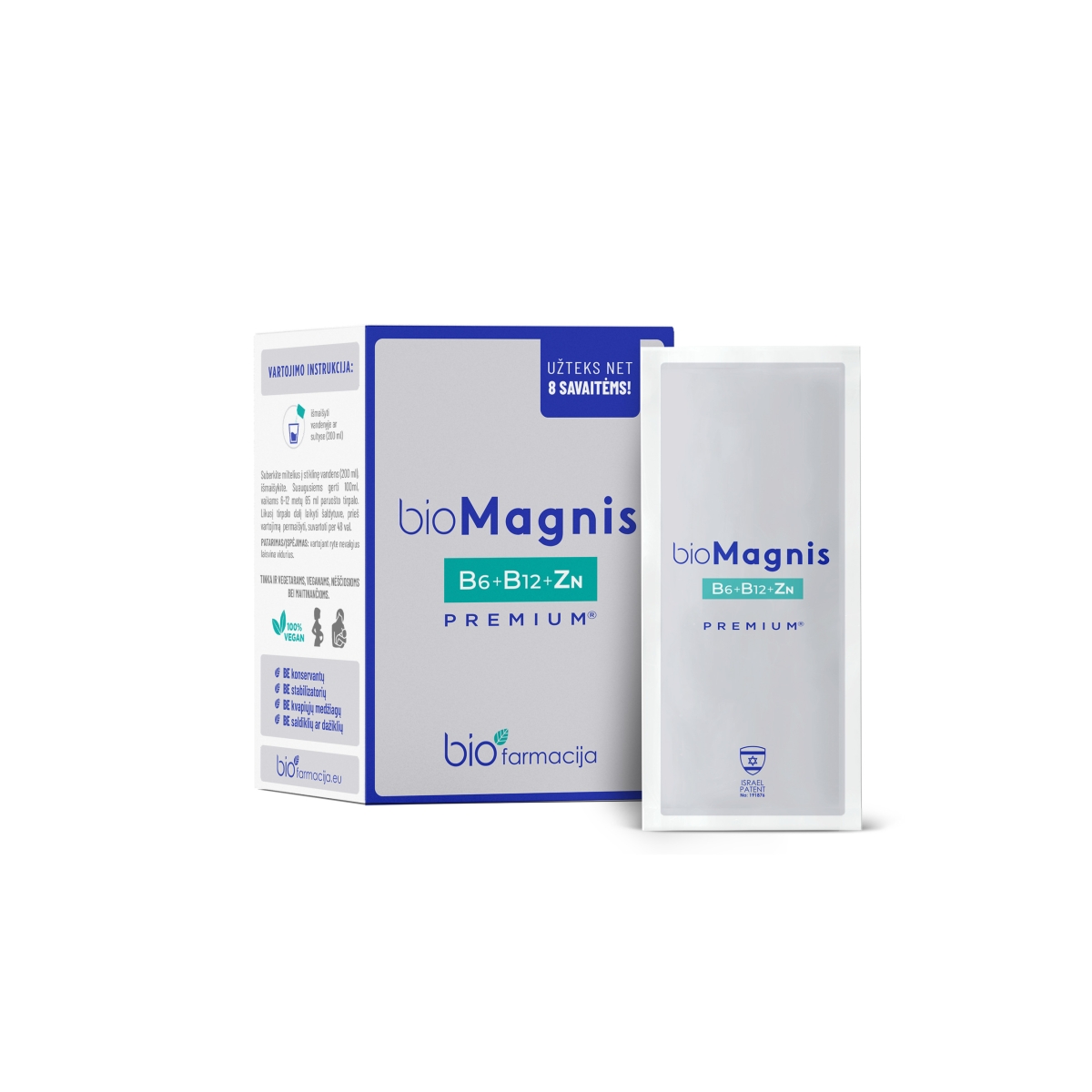 BIOMAGNIS B6 PREMIUM, milteliai, N28 - 
