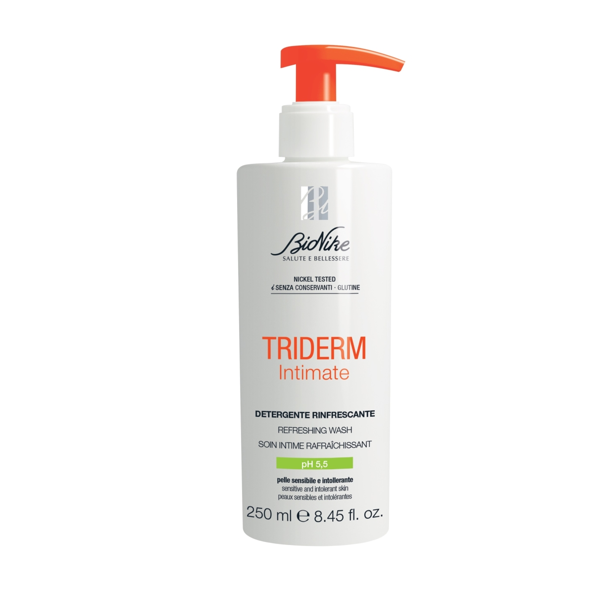 BIONIKE intymios higienos prausiklis TRIDERM INTIMATE pH 5.5, 250ml - 
