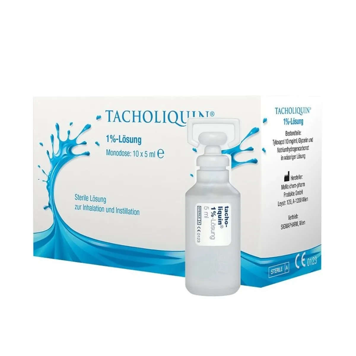 TACHOLIQUIN 1% tirpalas inhaliacijoms, N10 x 5ml - 