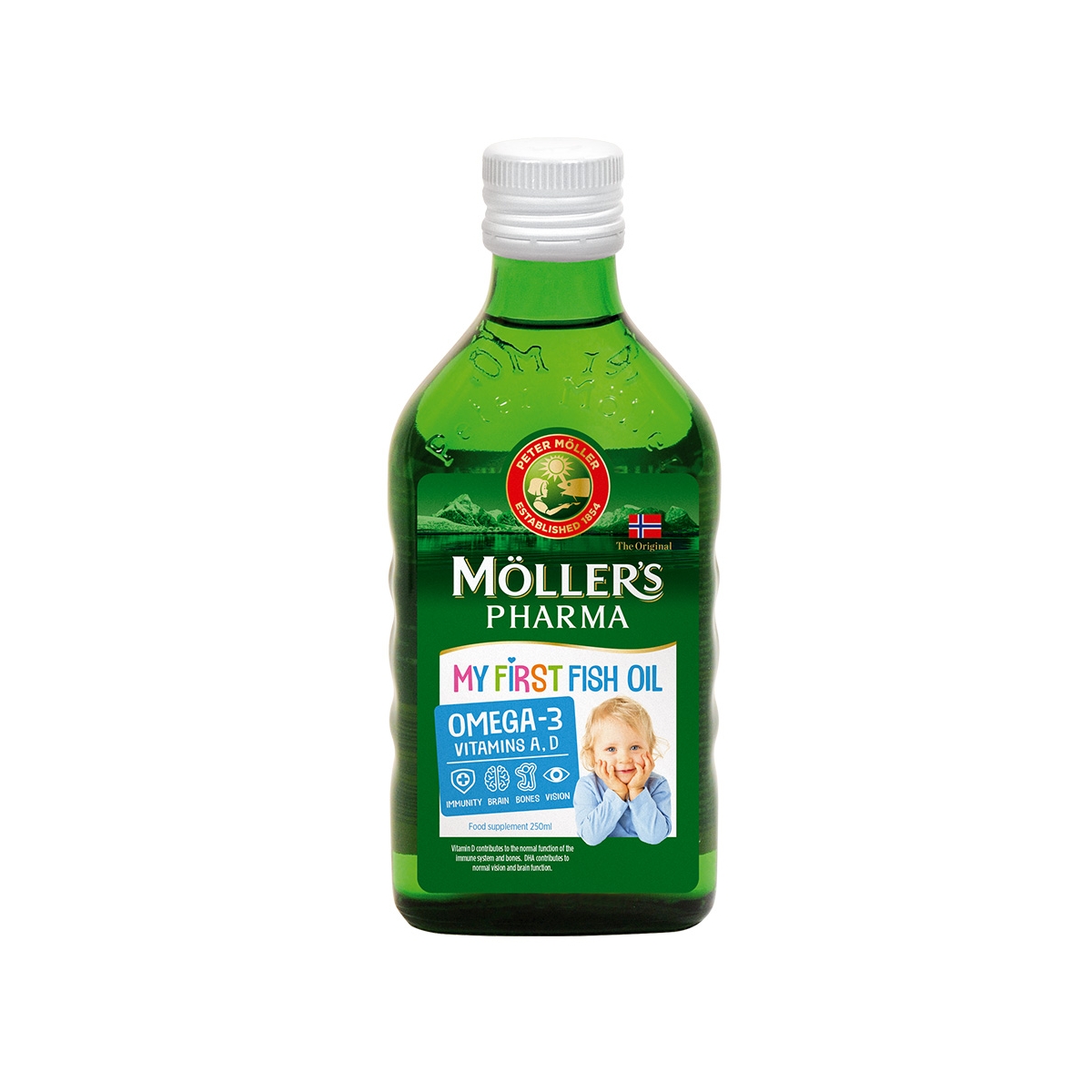MOLLER'S BABY pirmieji žuvų taukai 250ml - 