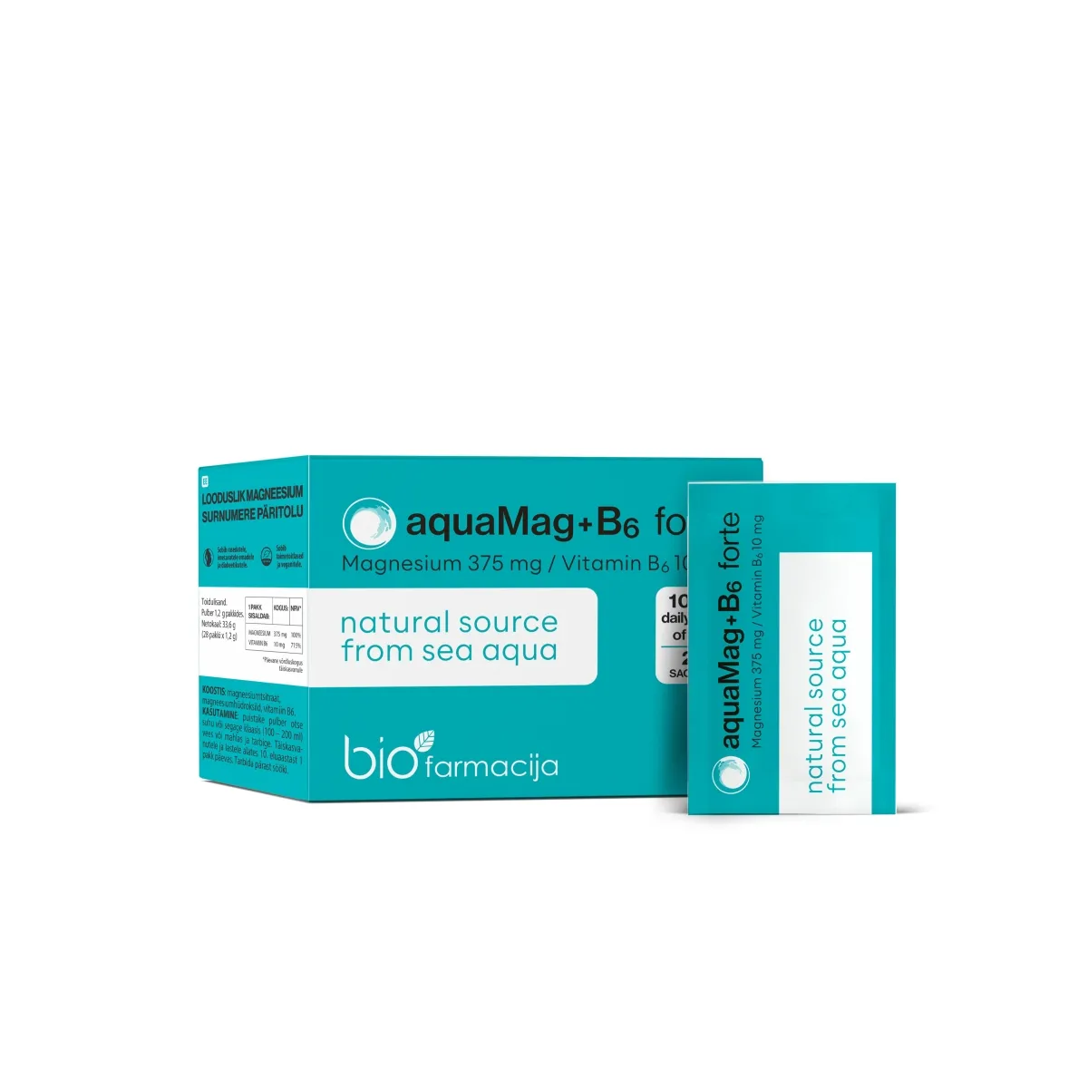AQUAMAG+B6 Forte milteliai 1.2g, N28 - 