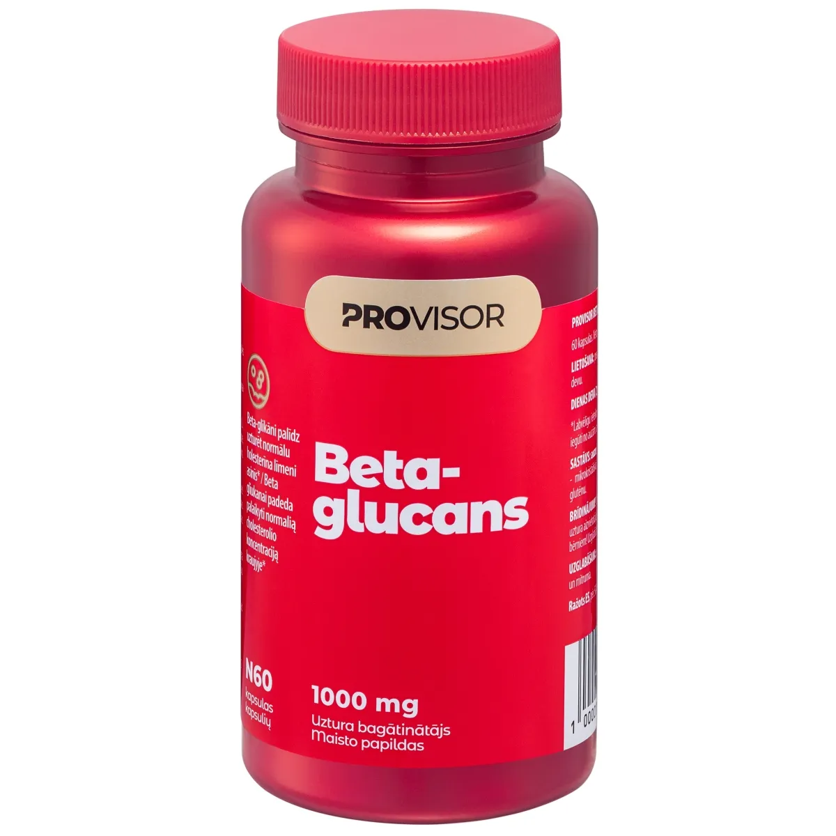 PROVISOR Beta gliukanai 1000 MG, kapsulės N60 - 
