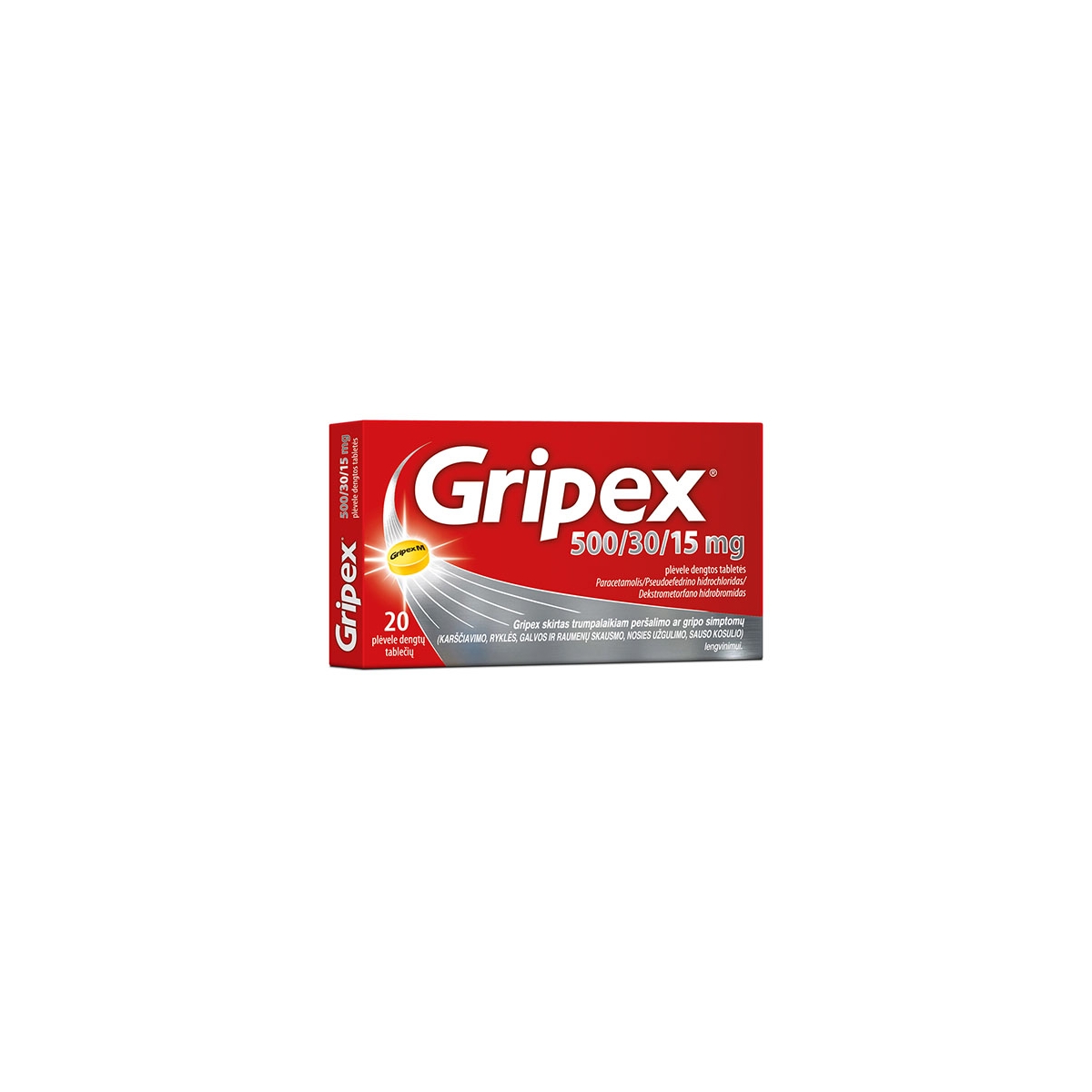 Gripex 500mg/30mg/15mg tab.N20 -  1