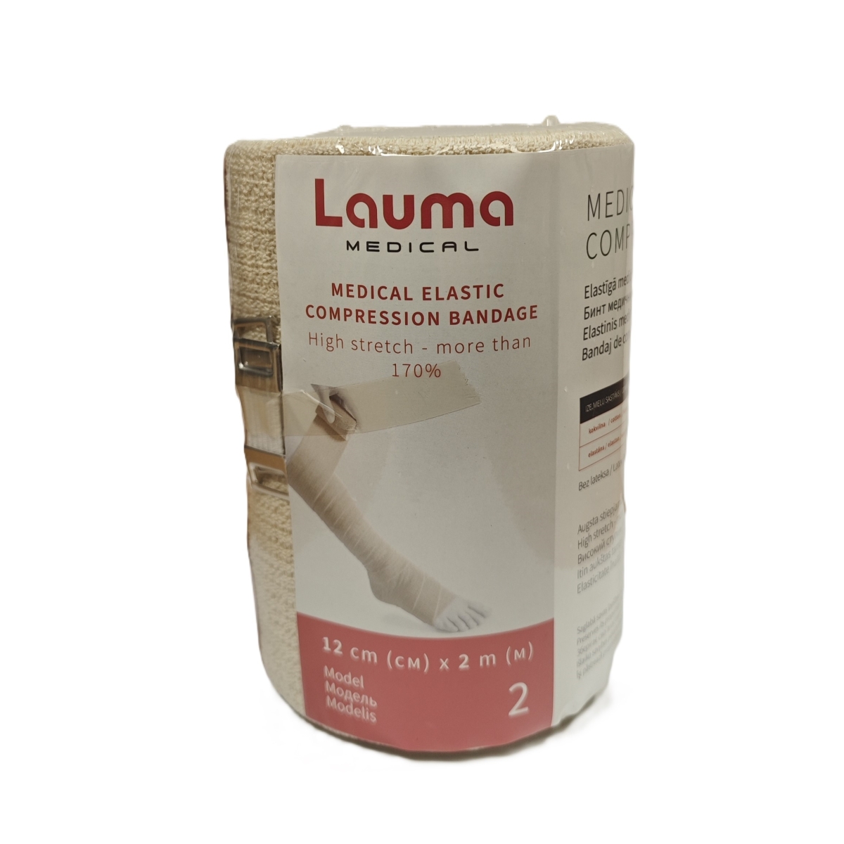 Lauma Medical elastinis tvarstis, 12 cm x 2,0 m - 