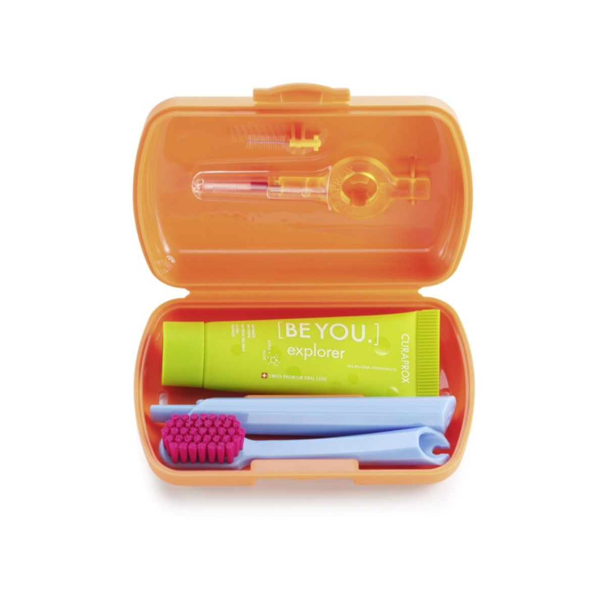 CURAPROX kelioninis rinkinys TRAVEL SET, oranžinis, N1 - 