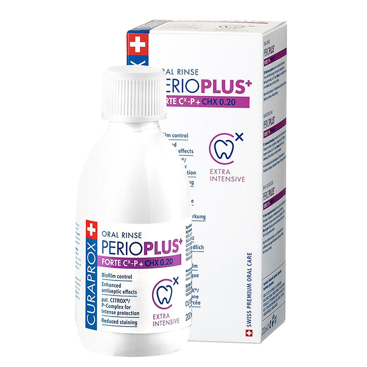 CURAPROX skalavimo skystis su 0.20% chlorheksidino PERIO PLUS+, 200ml - 