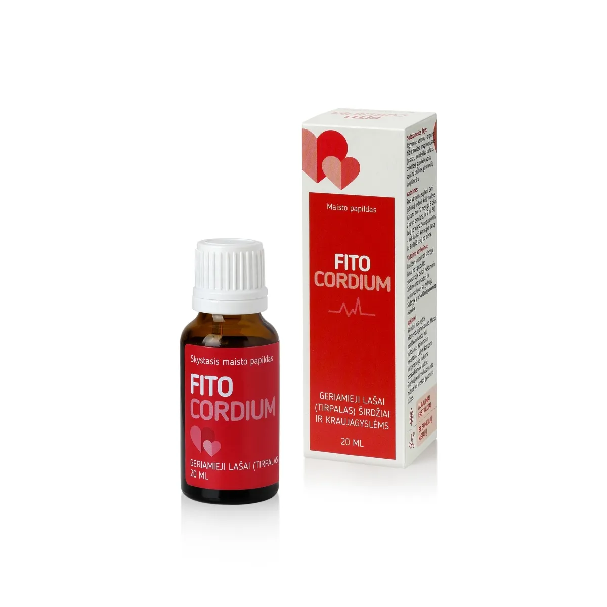 FITOCORDIUM geriamieji lašai širdžiai, 20ml - 