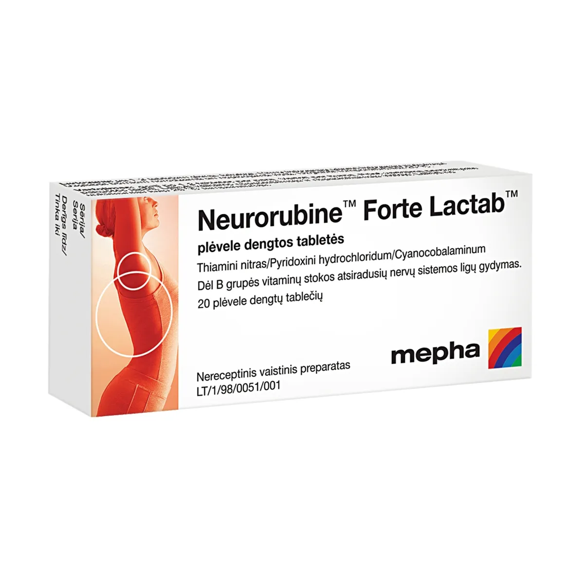 Neurorubine Forte plėvele dengtos tabletės N20 - 