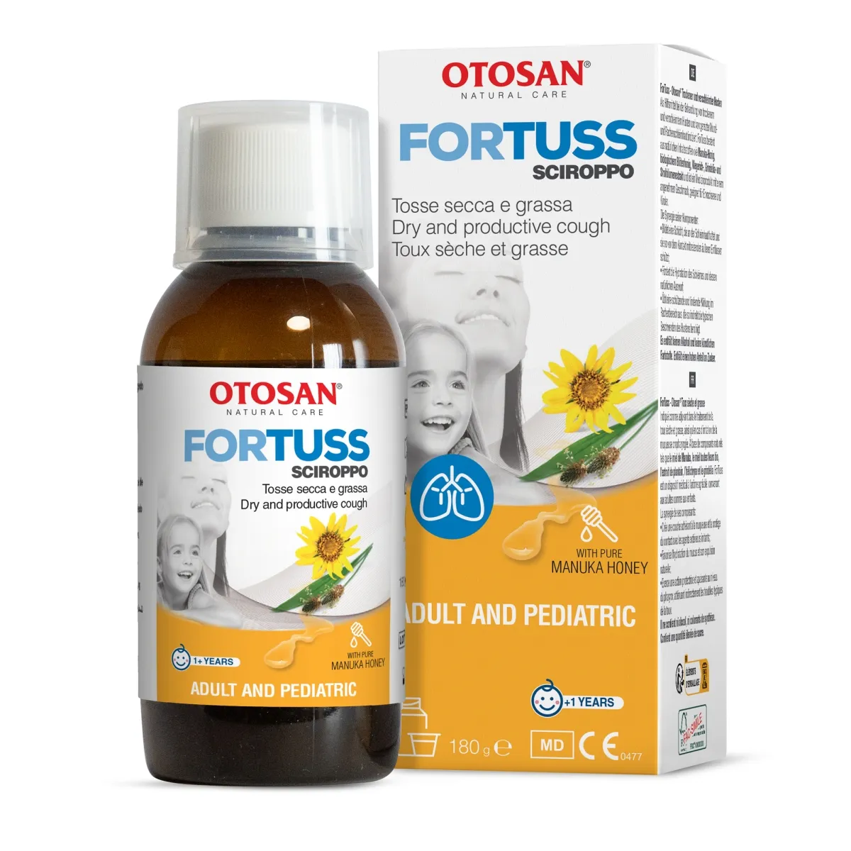 „OTOSAN®  FORTUSS“ sirupas, 180g - 