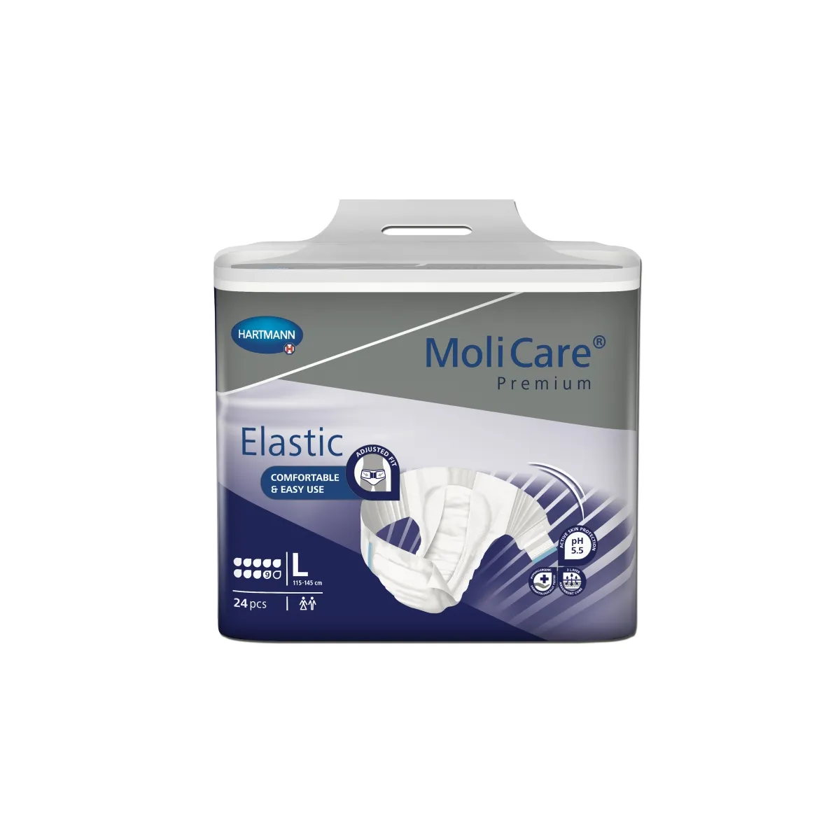 HARTMANN anatominės sauskelnės MOLICARE ELASTIC, 9 lašai, L, N24 - 