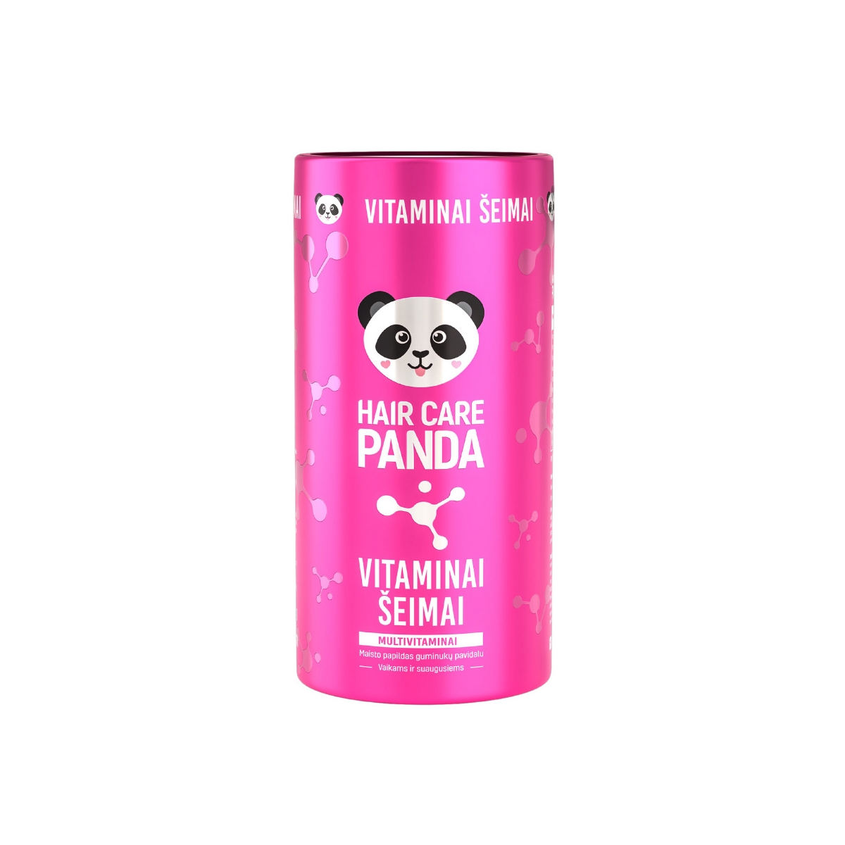 HAIR CARE PANDA Maisto papildas Vitaminai šeimai, 60 guminukų - 