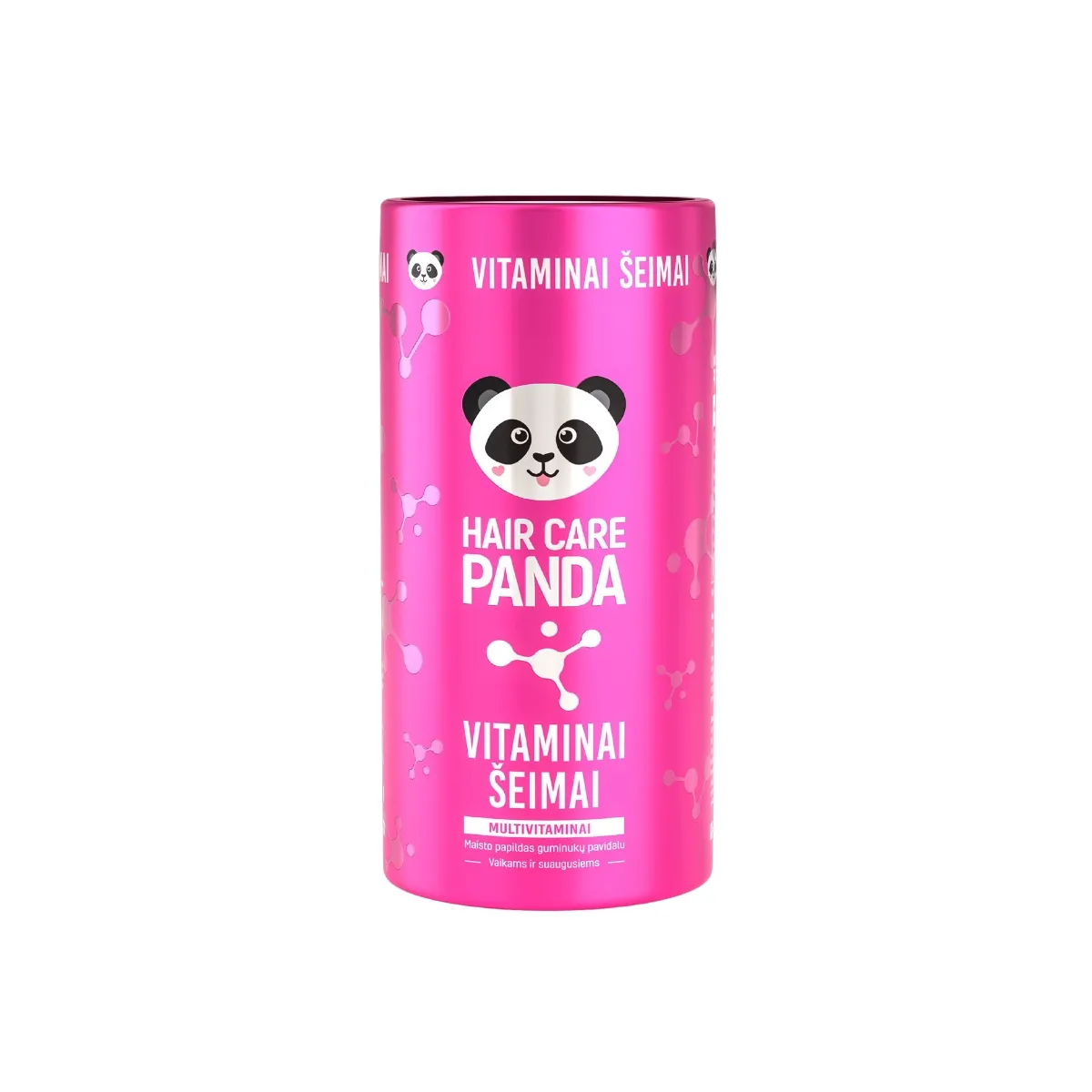 HAIR CARE PANDA Maisto papildas Vitaminai šeimai, 60 guminukų - 