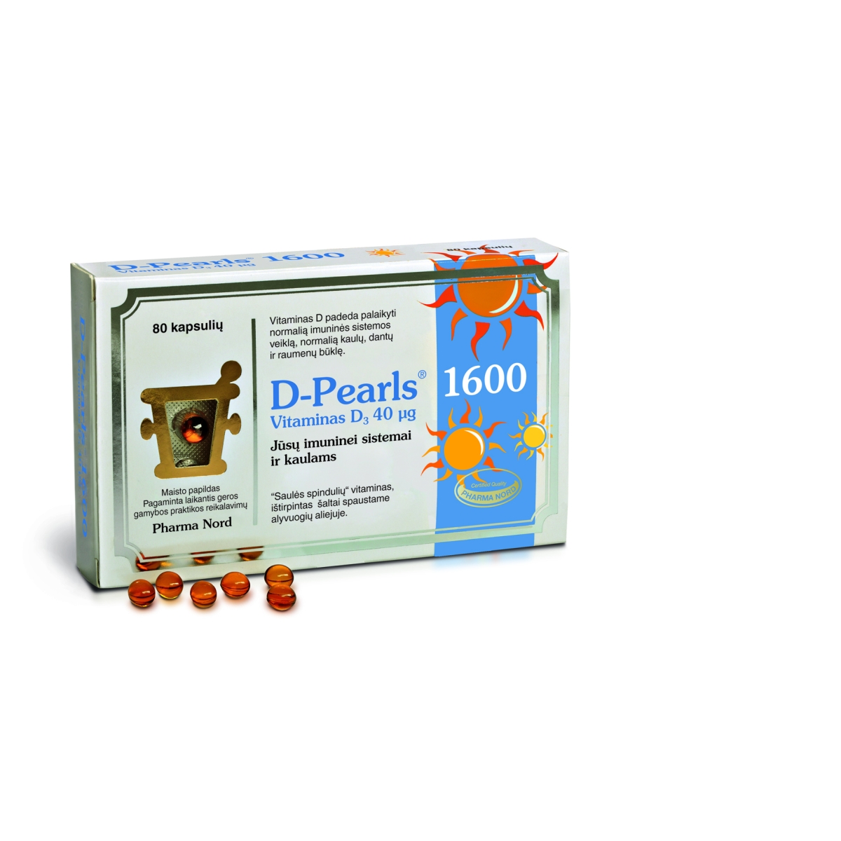 D-Pearls 1600 kapsulės N80 - 