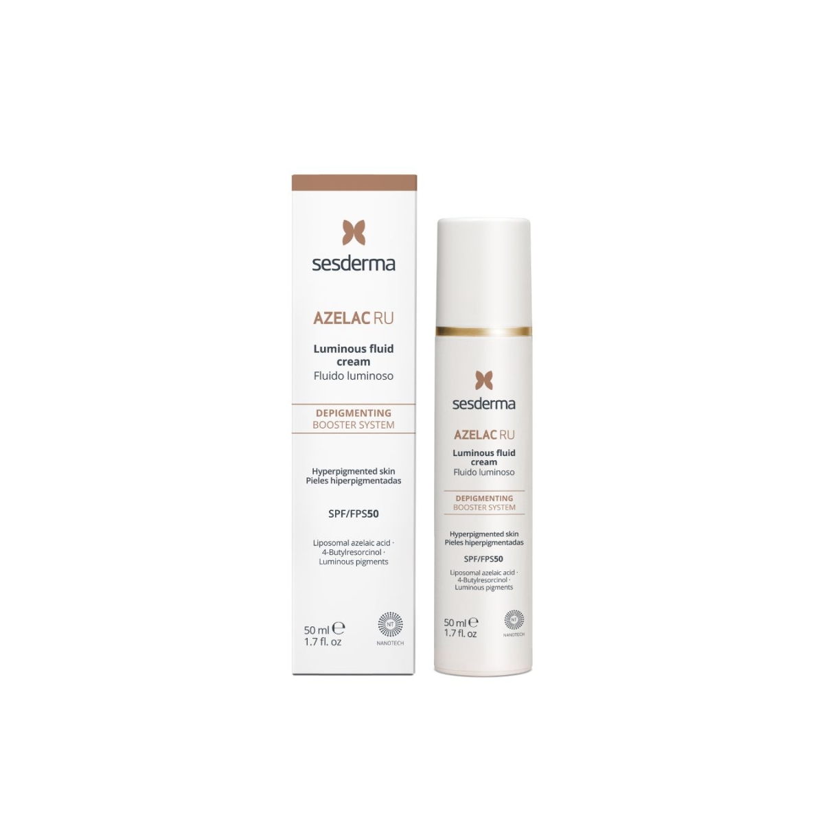 SESDERMA AZELAC RU spindesio suteikiantis kreminis fluidas SPF50, 50 - 