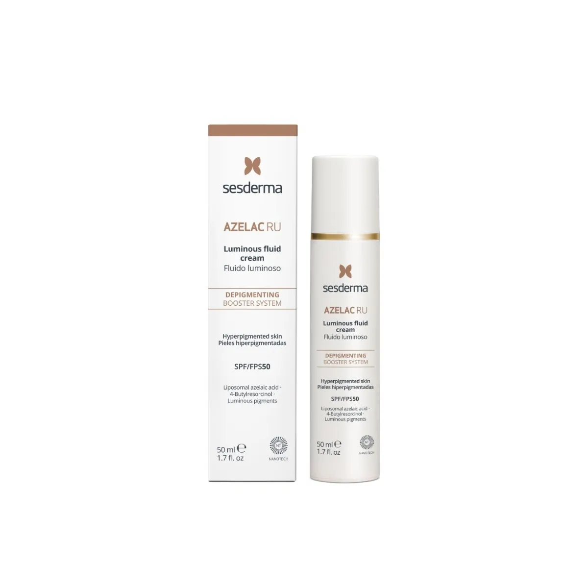 SESDERMA AZELAC RU spindesio suteikiantis kreminis fluidas SPF50, 50 - 