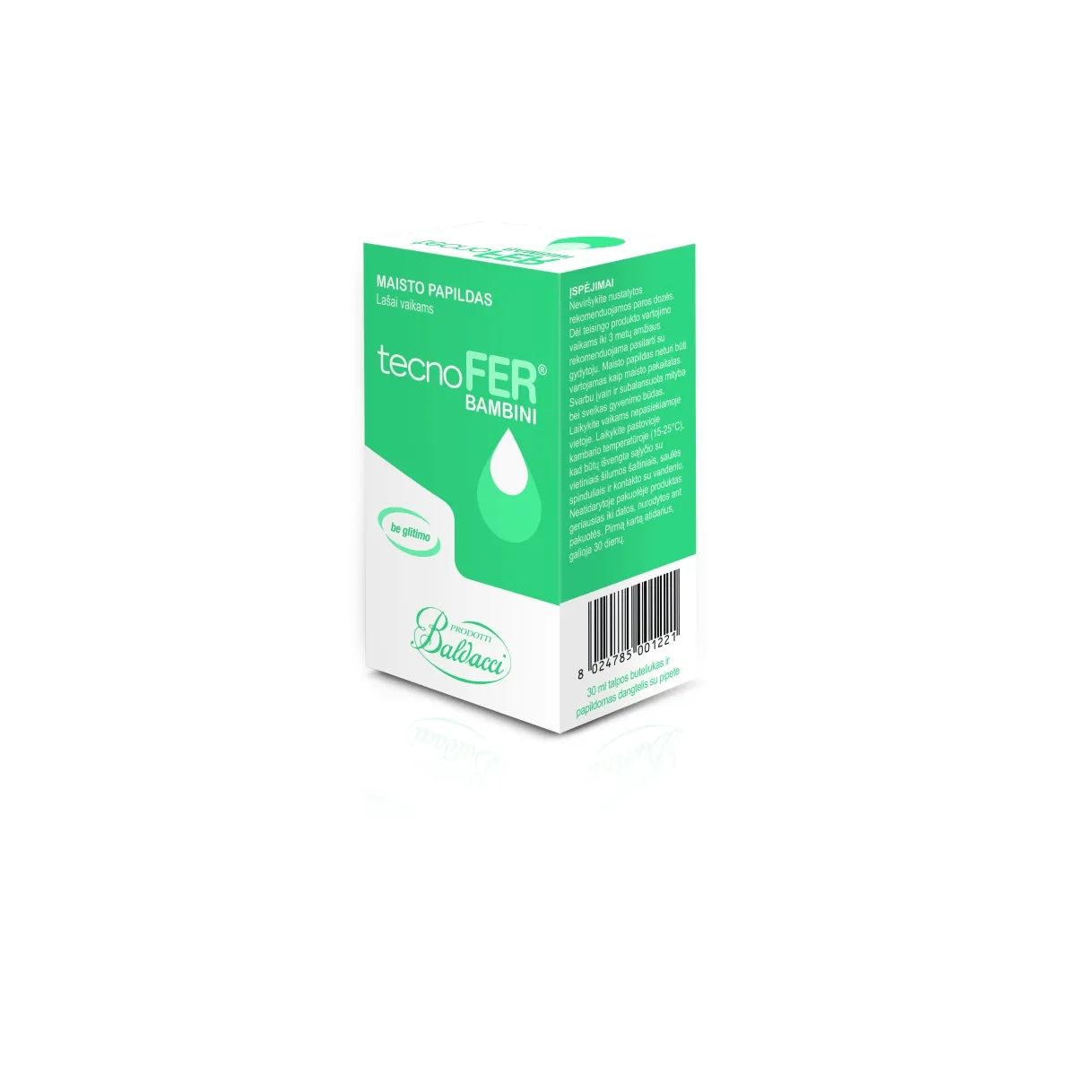 TECNOFER lašai vaikams BAMBINI, 30 ml+Pipetė, 1 vnt. - 