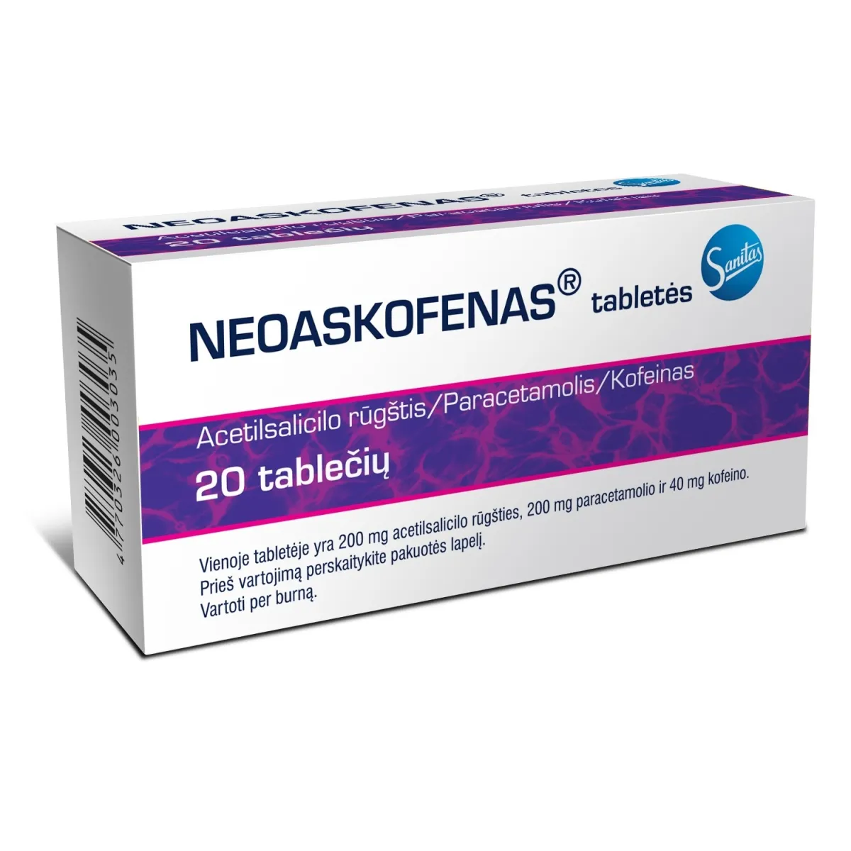 Neoaskofenas 200mg/200mg/40mg tabletės N20 - 