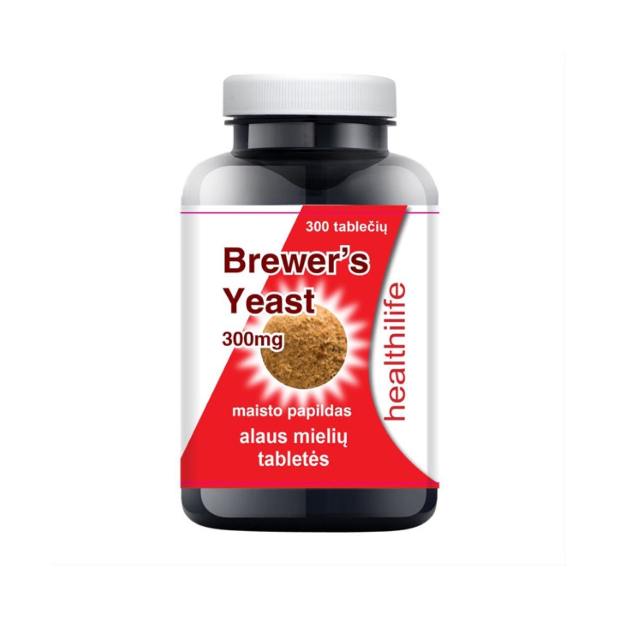 HEALTHILIFE alaus mielės BREWERS YEAST, 300mg tabletės, N300 - 