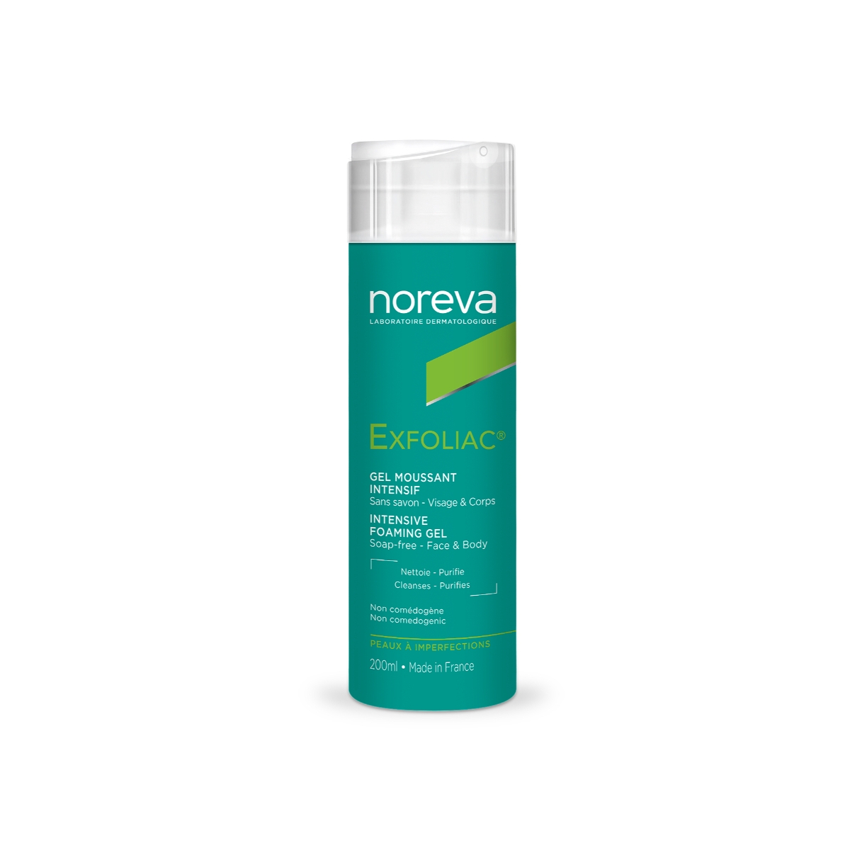 NOREVA intensyvaus poveikio putojantis gelis EXFOLIAC, 200ml - 