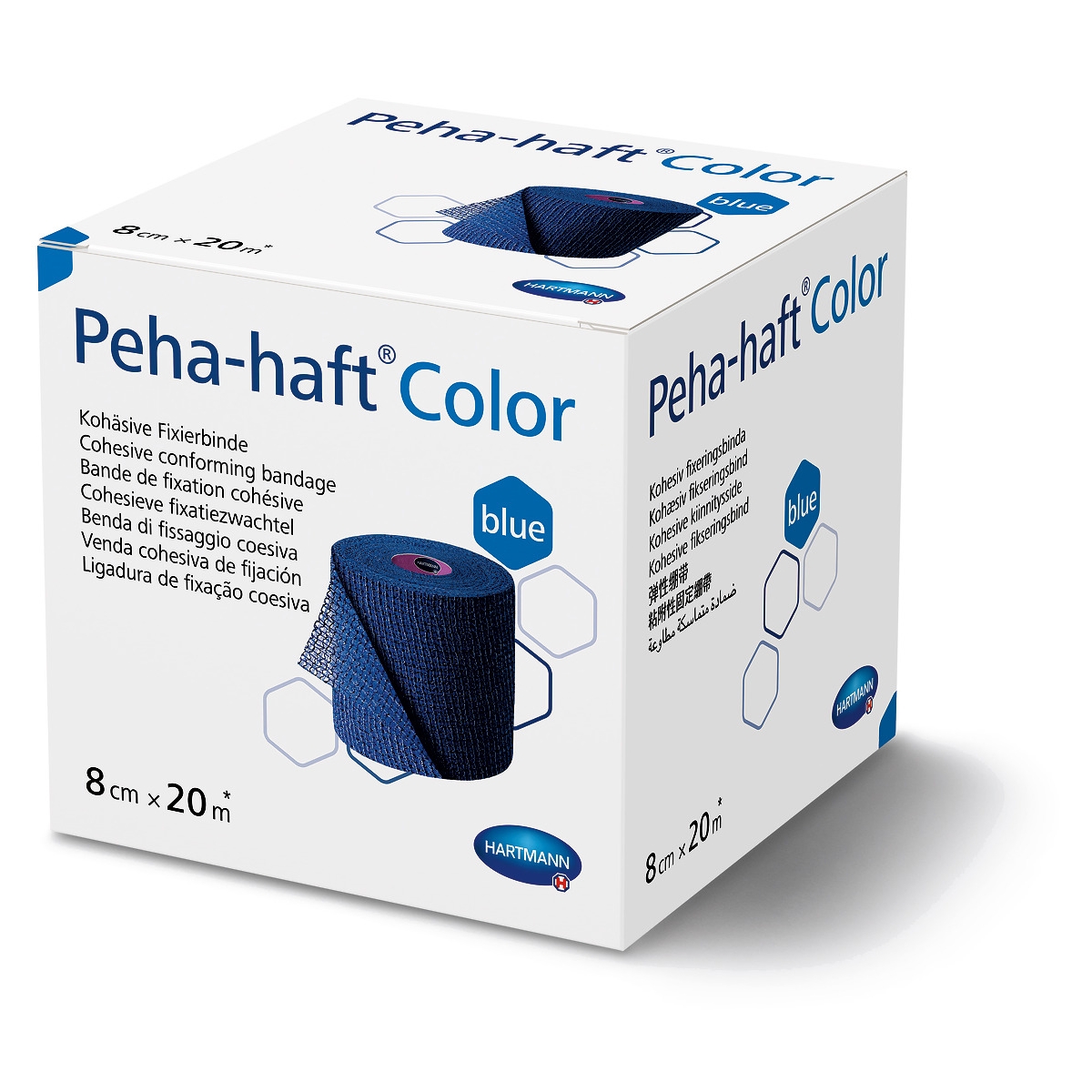 HARTMANN tvarstis PEHA-HAFT COLOR, 8cm x 20m, mėlynas, N1 - 