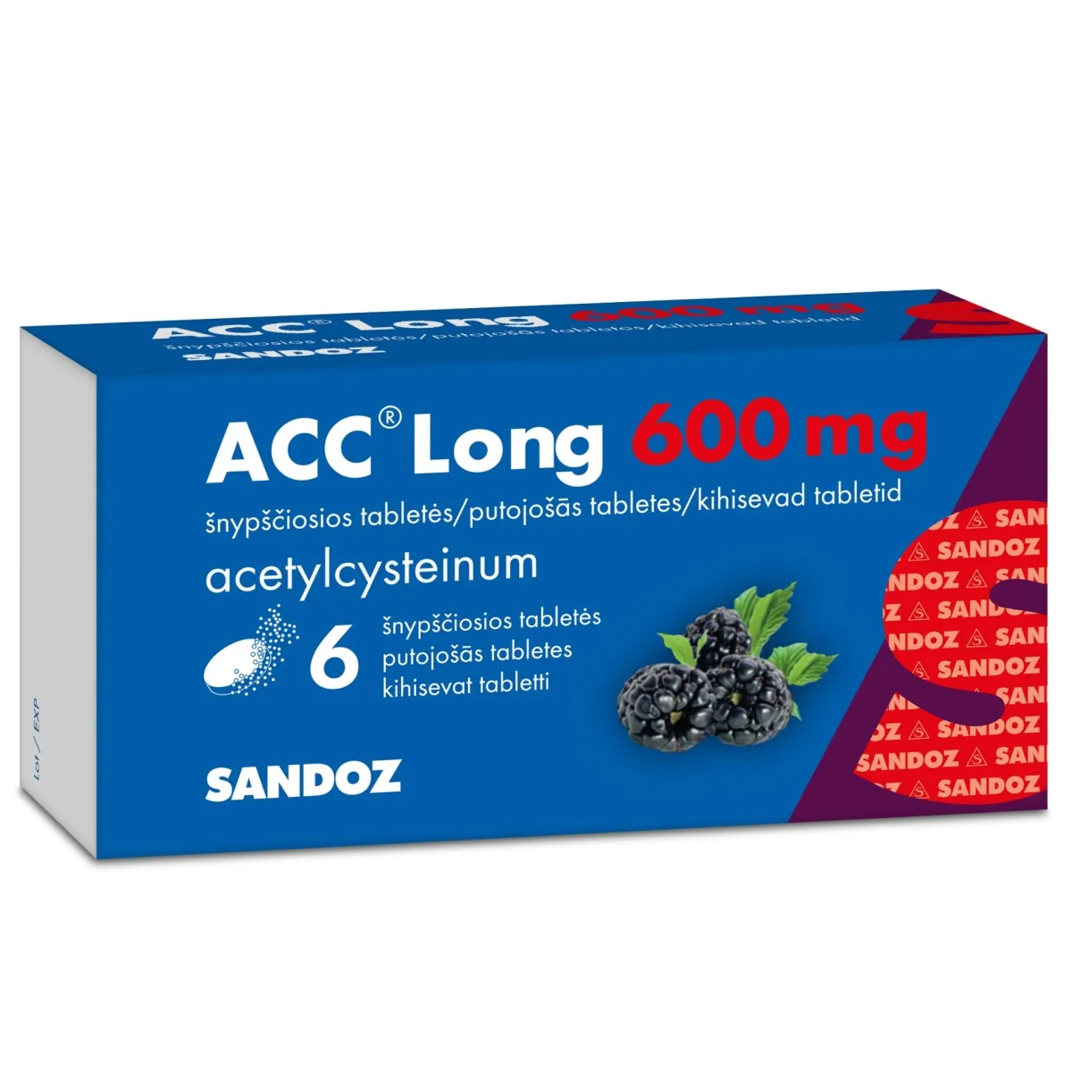 ACC Long 600mg šnypščiosios tabletės N6 (paketėlis) - 